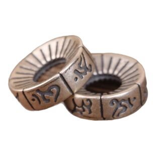 S925纯银六字真言垫片隔片隔珠配件DIY手工串珠编绳手链文玩饰品