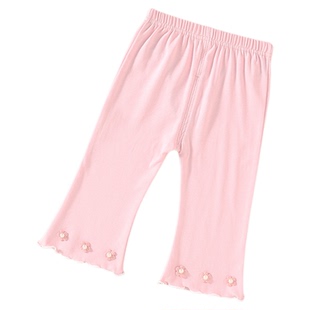 女童喇叭裤春夏季九分裤纯棉薄款儿童裤子外穿薄款宝宝打底裤微喇