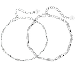 莫比乌斯男士手链纯银手链男生情人节生日手饰七夕礼物送男友首饰