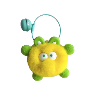 可爱獭兔毛小煤球包包挂件书包丑东西公仔挂饰卡通玩偶汽车钥匙扣