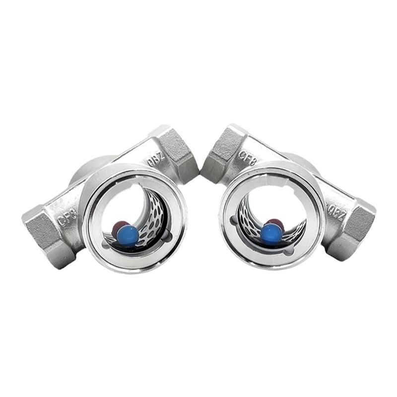 SG-FQ11-01不锈钢304偏心浮球水流指示器内螺纹水流视镜流量视窗