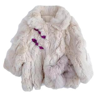 女童皮草外套2026秋冬新款小女孩童装宝宝儿童水貂绒獭兔毛毛上衣