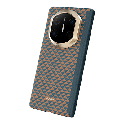 决色「源」支持华为快充适用华为matex7手机壳新款凯夫拉真皮中轴铰链磁吸x7典藏版全包芳纶纤维防摔x6男外壳