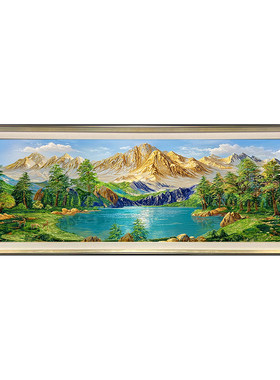 【非遗刺绣】聚宝盆山水画