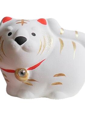 日本药师窑日式招福摆件招财虎