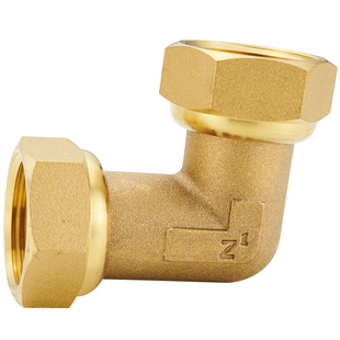 全铜加厚双内丝活接90度弯头4分6分直角转接热水器自来水管铜配件