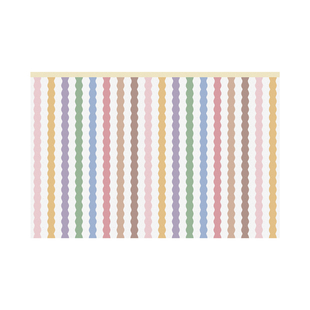 彩色条纹毛毡墙围儿童房背景墙装饰布置立体免打孔防撞遮丑护墙板