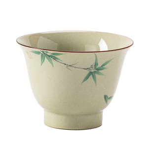 画续草木灰手绘枇杷主人杯单杯女功夫茶具茶杯单个品茗杯陶瓷对杯