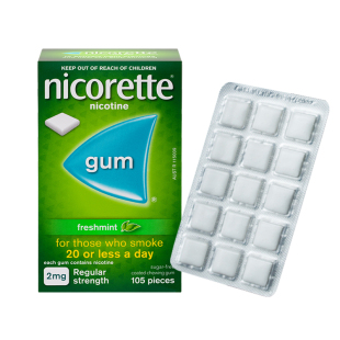 【自营】强生力克雷Nicorette戒烟药戒烟神器戒烟口香糖2mg*105粒