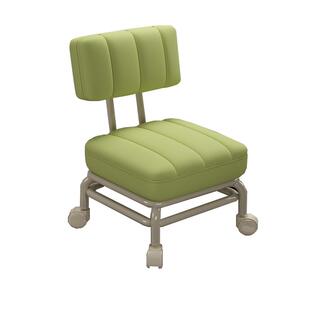 三梦滑轮矮凳带万向轮小凳子家用圆换鞋带娃儿童懒人静音靠背椅子