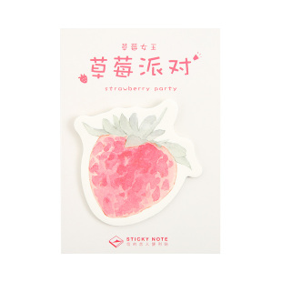 均佳【便利贴】信的恋人草莓派对想喝牛奶甜点 创意异形可爱清新
