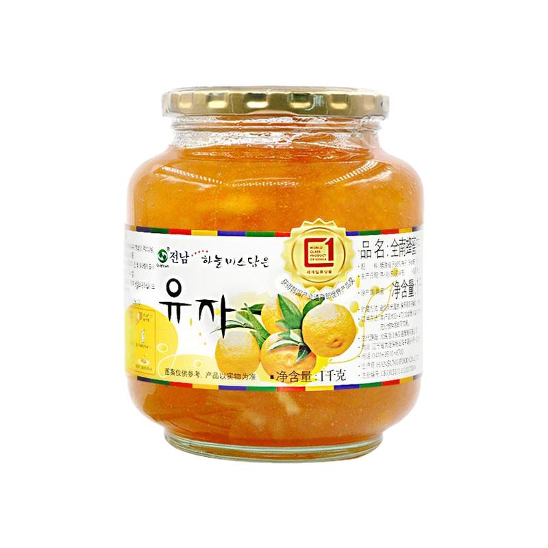 韩国全南蜂蜜柚子柠檬茶冲饮酱柚子酱百香果冲泡饮品果茶果酱