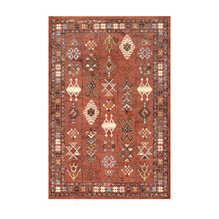 原创土耳其风情仿羊绒地毯短绒防滑定制民宿波西米亚床边毯进门垫