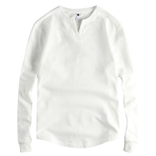 个性小V领设计美式潮流基础款卫衣男 水洗毛圈面料百搭休闲长袖