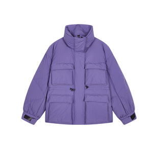 SLY2025秋季新品户外风多口袋工装立领直筒羽绒服女038IAZ30-0121