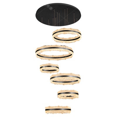 别墅复式楼客厅大吊灯