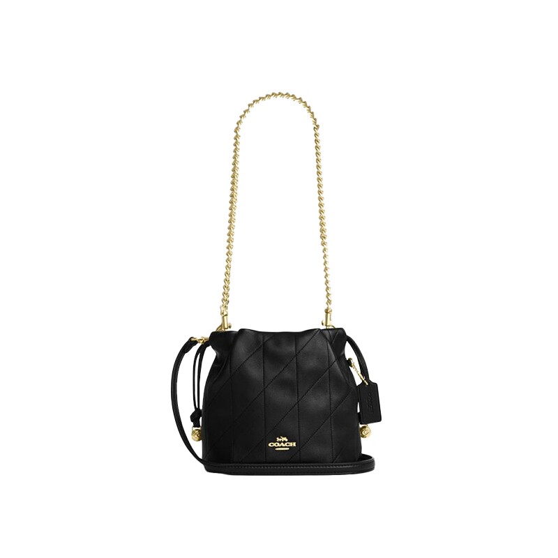 COACH/蔻驰官方 奥莱款Faye女士皮质单肩斜挎手提包水桶包CDB69