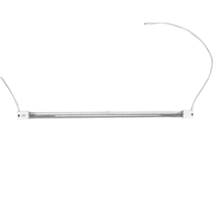 孪生管双管红外线半镀金卤素短波石英电热管中波加热管合金发热管