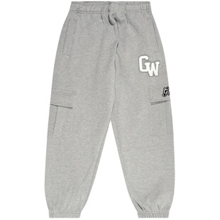 GRAF原创品牌美式工装风GW字母PVC胶章拉链秋冬加绒厚实休闲长裤