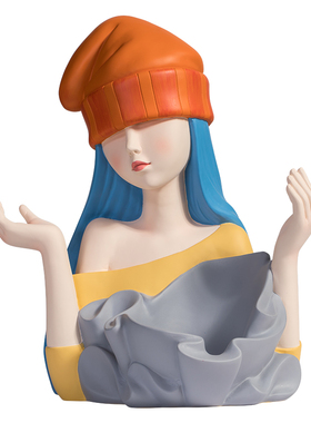 嘻哈女孩现代创意摆件客厅