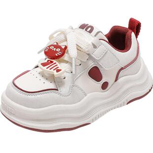 2026春新款低帮男女童运动鞋透气休闲儿童板鞋韩版轻便百搭老爹鞋