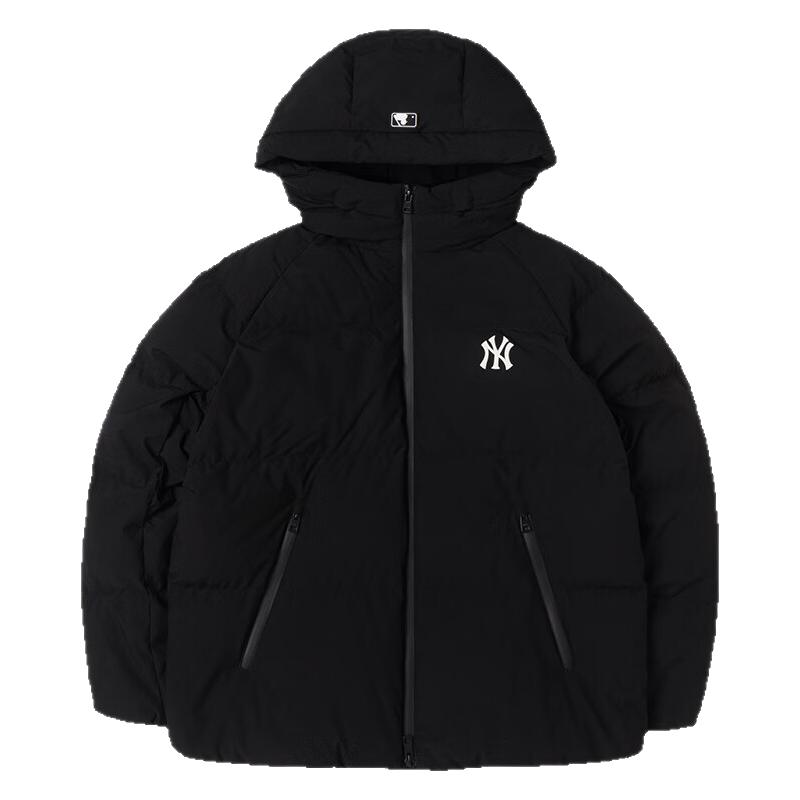MLB连帽羽绒服NY小标男女秋冬新款加厚情侣运动休闲外套3ADJB1146