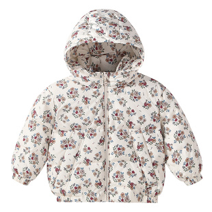 【商场同款】安奈儿童装女童短款羽绒服冬新款碎花XG545456