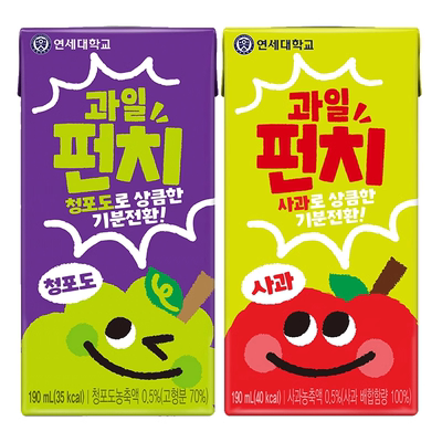 韩国进口延世果汁0糖0脂0能量苹果葡萄儿童学生饮料