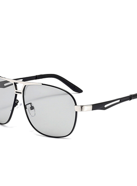 变色眼镜男感光太阳镜偏光墨镜潮