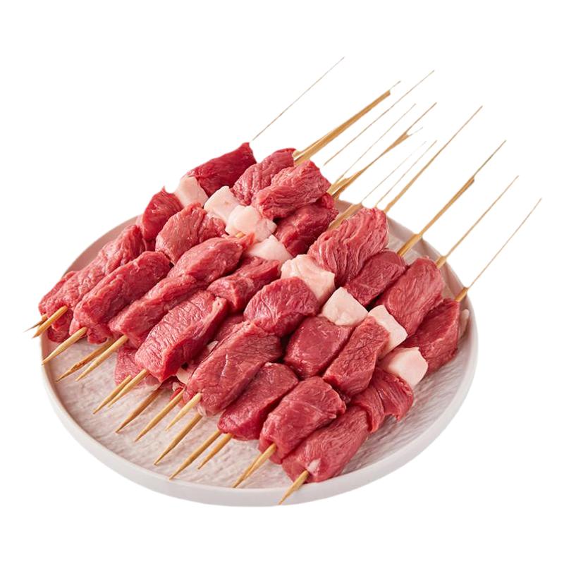 羊肉串新鮮羊肉牛肉串戶外烤肉家庭空氣炸鍋半成品燒烤食材