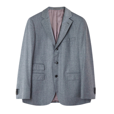 高端VBC法兰绒精纺羊毛面料西装