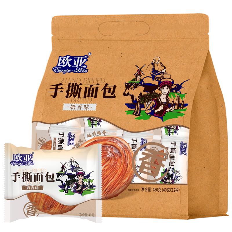 欧亚手撕面包奶香味早餐休闲零食