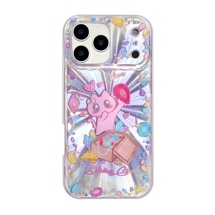 闪亮宝石可爱喜庆原创设计IMD双层新款苹果17promax适用iPhone16手机壳渐变小众高级感情侣保护套全包防摔