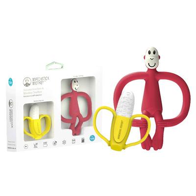 英国火柴猴牙胶婴儿磨牙棒防吃手神器口欲期玩具咬胶礼盒0-3岁