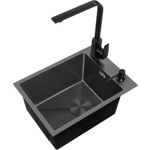 纳米压纹厨房水槽小尺寸洗菜盆单槽窄长形侧装洗碗槽吧台迷你水池