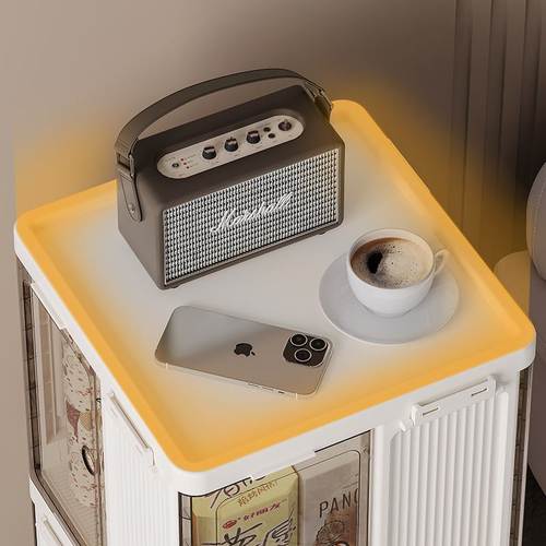 高颜值大容量旋转书架置物架衣物简约落地卧室零食收纳箱多功能