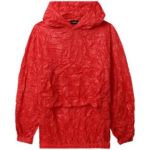 IT We11Done女装连帽连衣裙新品时尚靓丽褶皱感卫衣裙短裙091WRDX