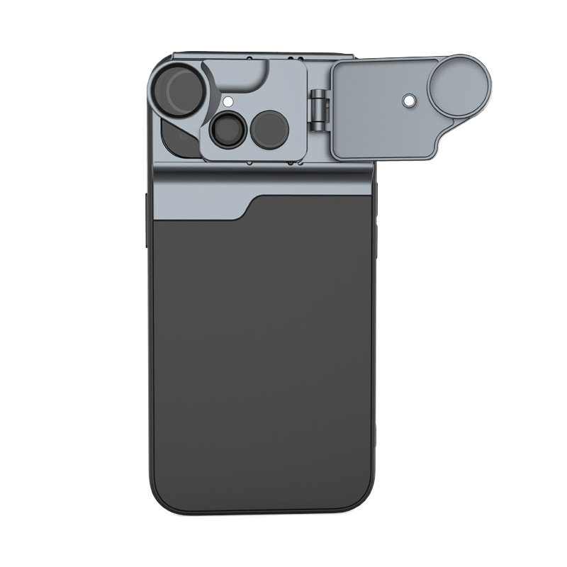 五合一镜头手机壳广角微距长焦鱼眼CPL滤镜适用iPhone14 ProMax苹果13/12/11