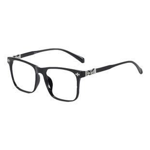 大脸眼镜男黑框超轻TR90眼镜架148mm可配防蓝光变色散光近视镜女