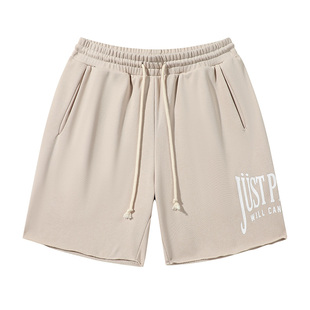 有志者UZIS新款运动短裤男休闲宽松潮流无侧缝四分针织短裤加州