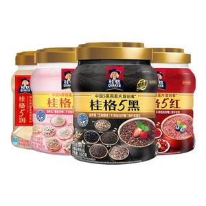 桂格五黑五红混合即食燕麦片滋养罐装黑芝麻营养早餐代餐速食麦片