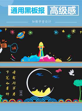 通用主题黑板报装饰墙贴幼儿园中小学班级教室布置走廊文化墙百搭