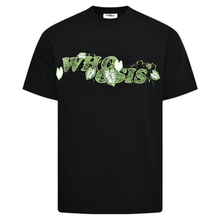 WHOOSIS（不知其名）秋海棠logo短袖t恤夏季简约百搭清新男女休闲