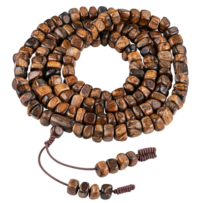 柬埔寨随形沉香108颗佛珠木手串