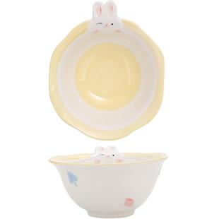 高温釉下彩餐具陶瓷造型好看的盘子可爱的饭碗网红碗盘创意饭碗盘