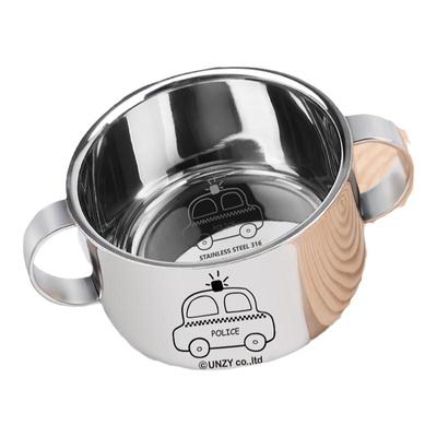 316不锈钢儿童带手柄带盖汤碗