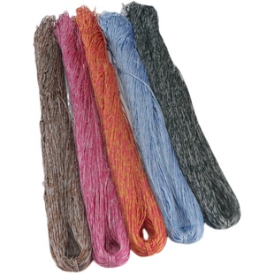 升级版空心线细冰丝勾鞋亮丝线手工编织坐垫拖鞋包包帽子钩针毛线