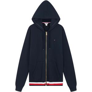 Tommy女装纯棉条纹连帽开衫卫衣