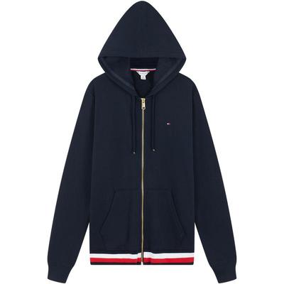 Tommy女装纯棉条纹连帽开衫卫衣