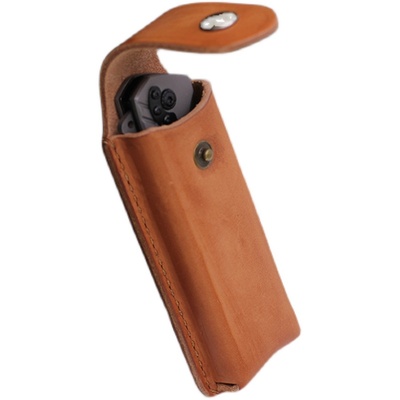 手工缝制头层牛皮小腰包